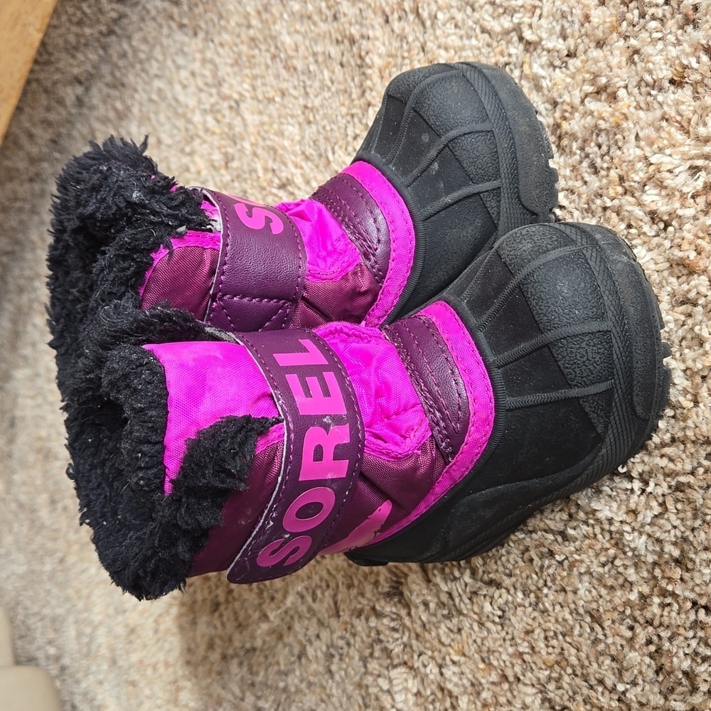 Sorel Kids Snow Commander insulated waterproof boot, 5, guc
